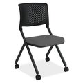 Officesource Julep Collection Armless Nesting Chair with Casters, Black Frame 5474NSFGR